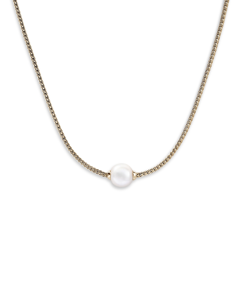 John Hardy 14K Yellow Gold Jh Essentials Cultured Freshwater Pearl Pendant Necklace, 16-18