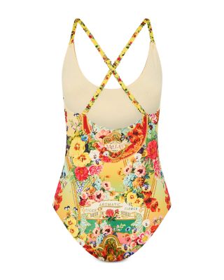 Scoop Neck One Piece Swimsuit