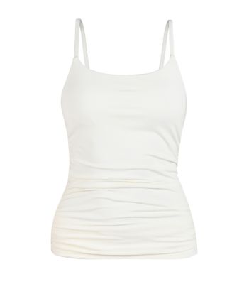 Underwire Tankini Top &amp; Island Goddess Shirred Bikini Bottom