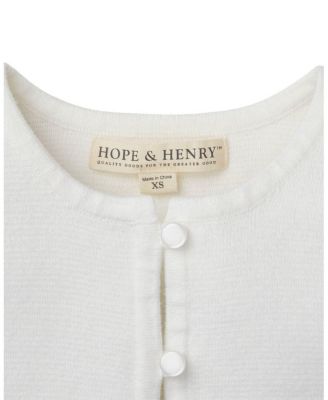 Girls&#39; Organic Cropped Curved Hem Cardigan - Baby