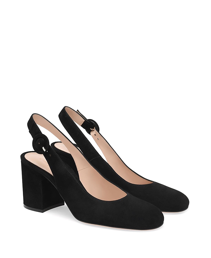 Gianvito Rossi Slingback Block-heel Pumps