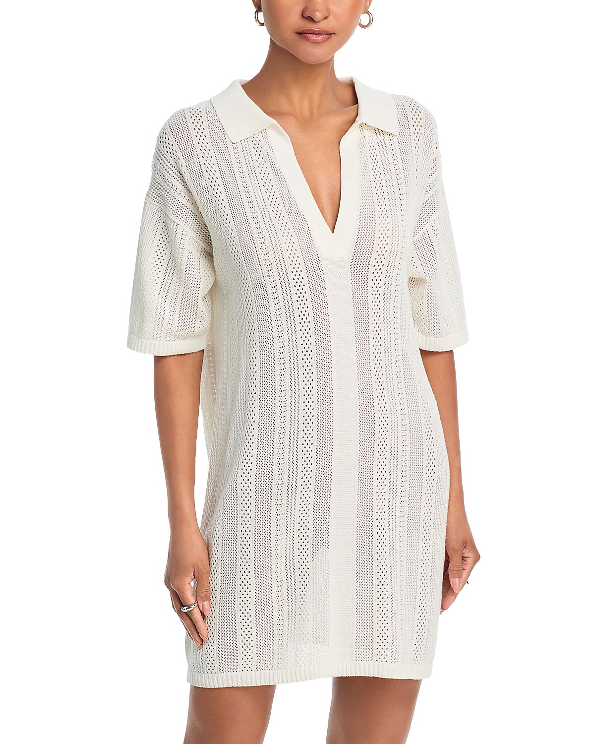 Velvet by Graham & Spencer Mila Pointelle Mini Dress