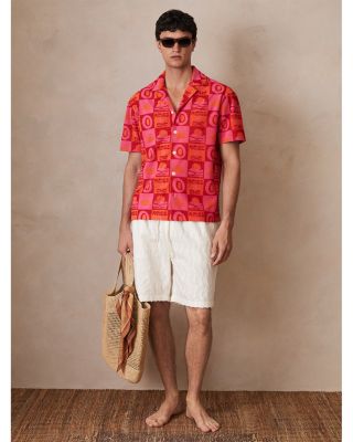 CHE Saura Towelling Sunset Jacquard Print Cuban Shir