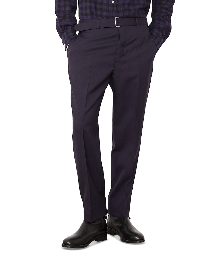 Officine Generale Hoche Slim Fit Wool Pants In Black