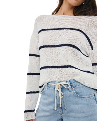 Evangeline Stripe Boat Neck Sweater
