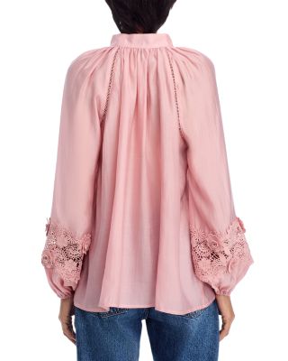 Lace Trim Blouse - Exclusive