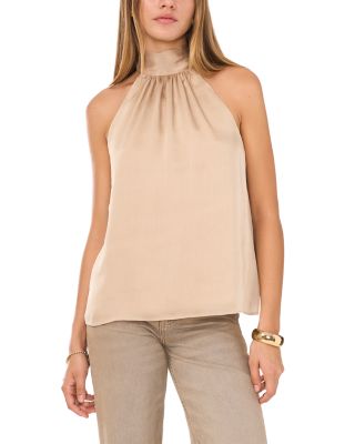 1.STATE - High Neck Tie Neck Blouse