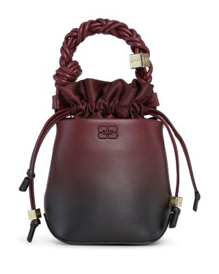 GANNI - Bou Small Tawny Port Red Bucket Bag