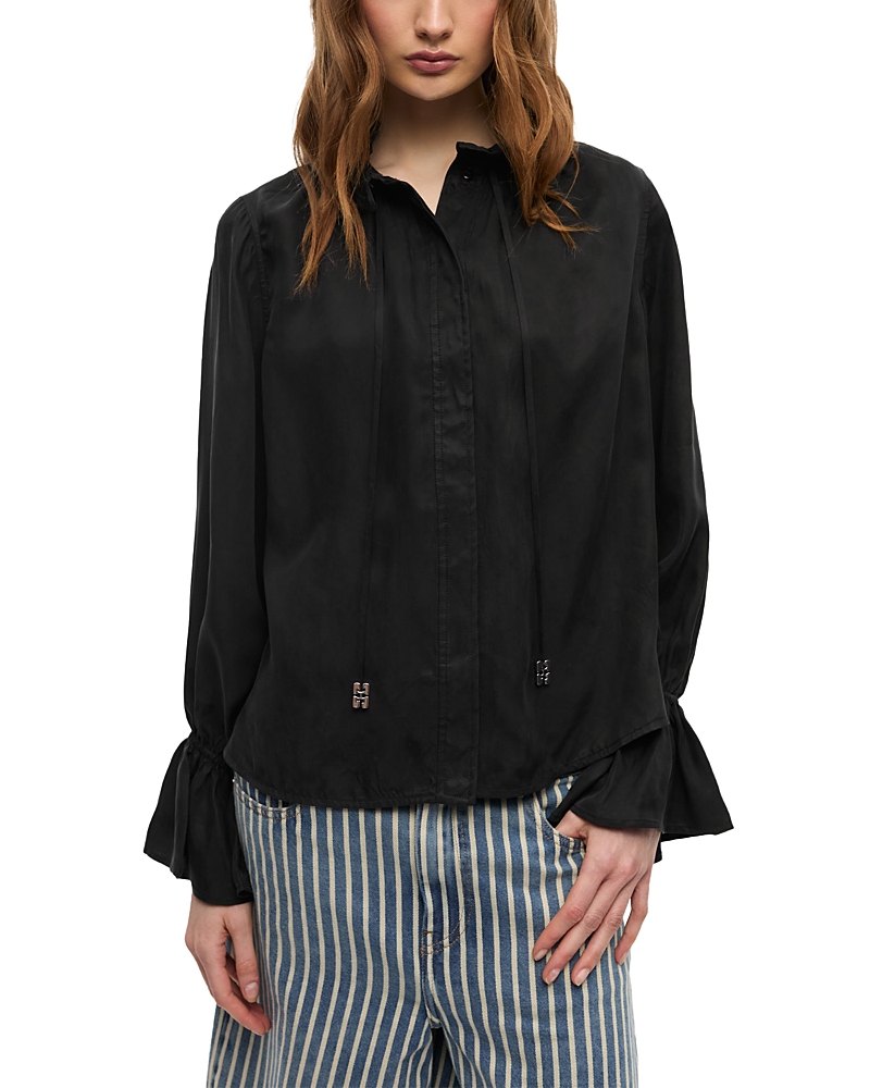 Ganni Fluid Tie Shirt
