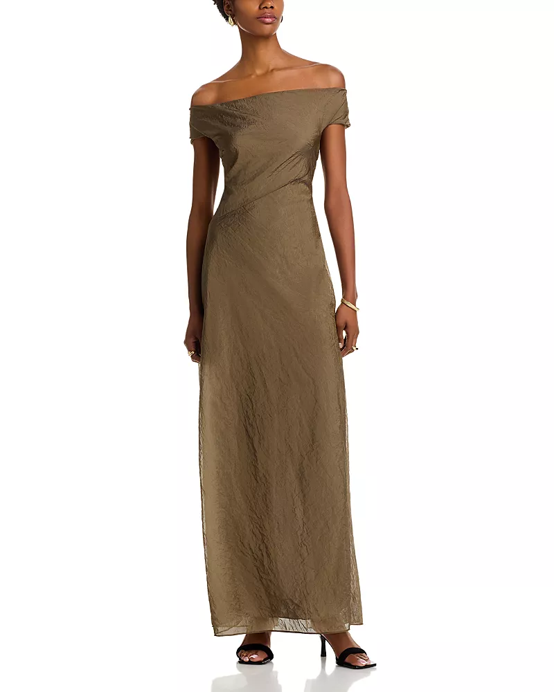 Staud Cheyenne Off-the-Shoulder Dress