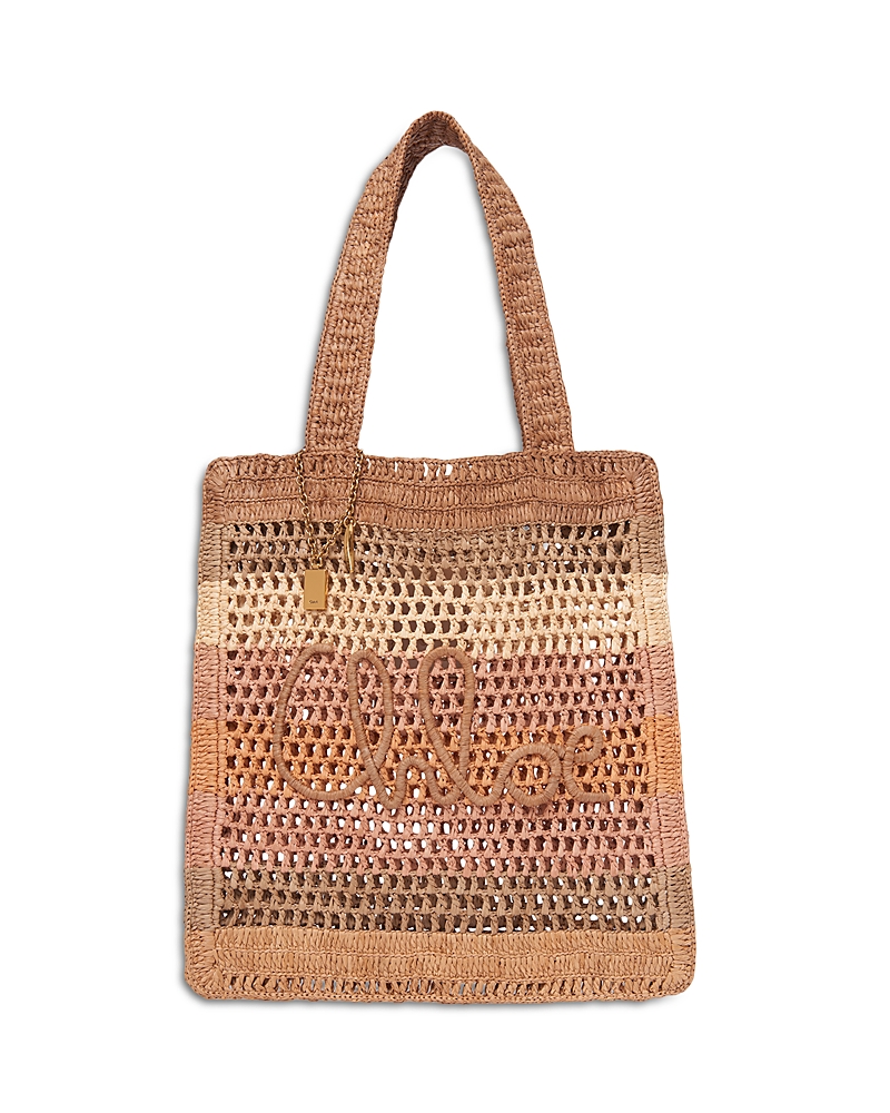 Chloe Summer Banana Raffia Tote · OS