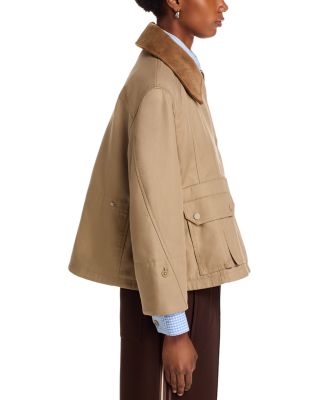 Cropped Flounce Combo Jacket