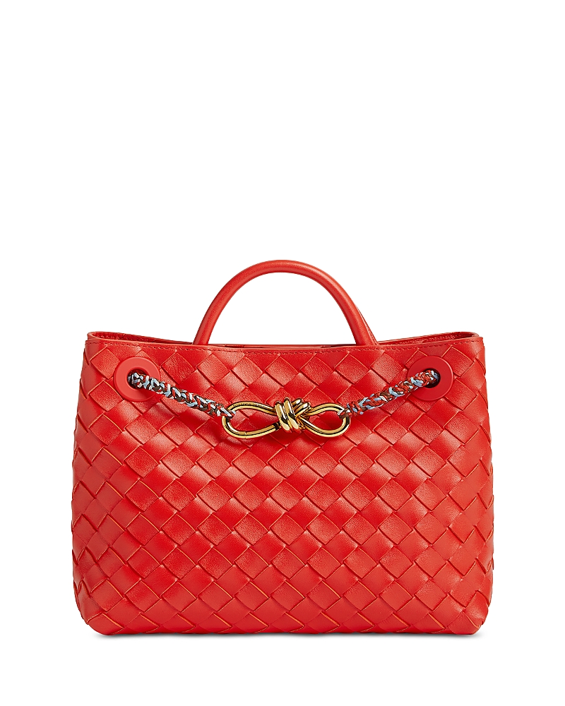 Bottega Veneta Andiamo Intrecciato Woven Leather Small Shoulder Bag