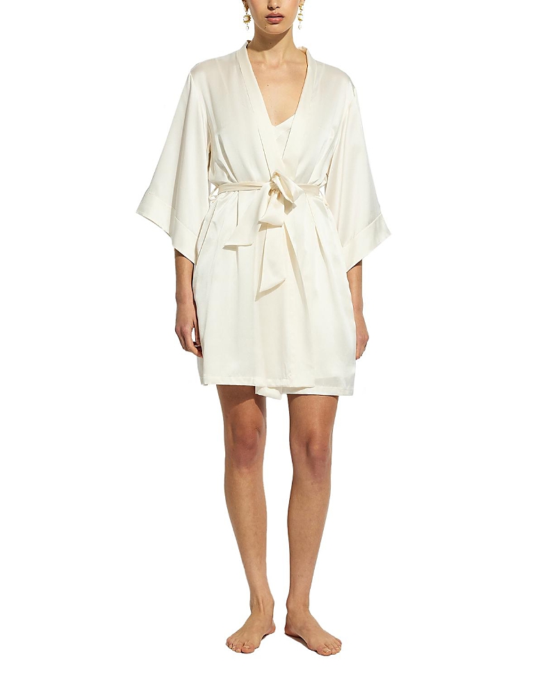 Ginia Silk Wrap Gown Robe