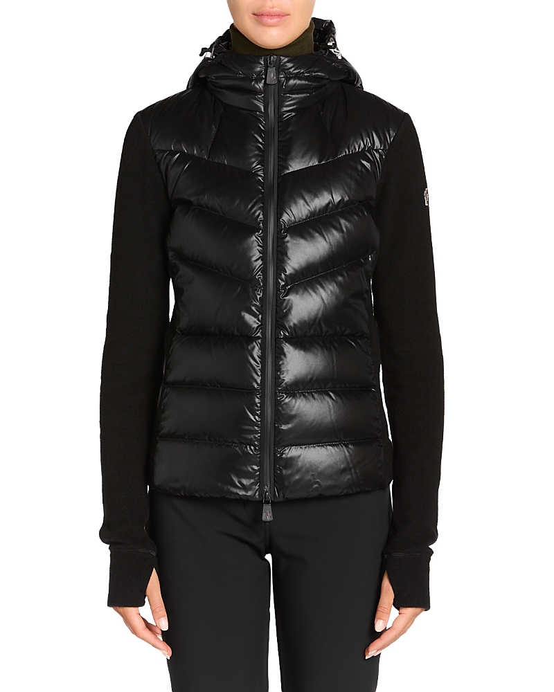 Moncler Zip Up Cardigan Jacket In Black