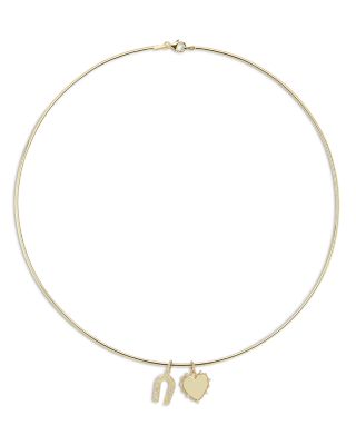 Wire Chain Collar Necklace in 14K Yellow Gold