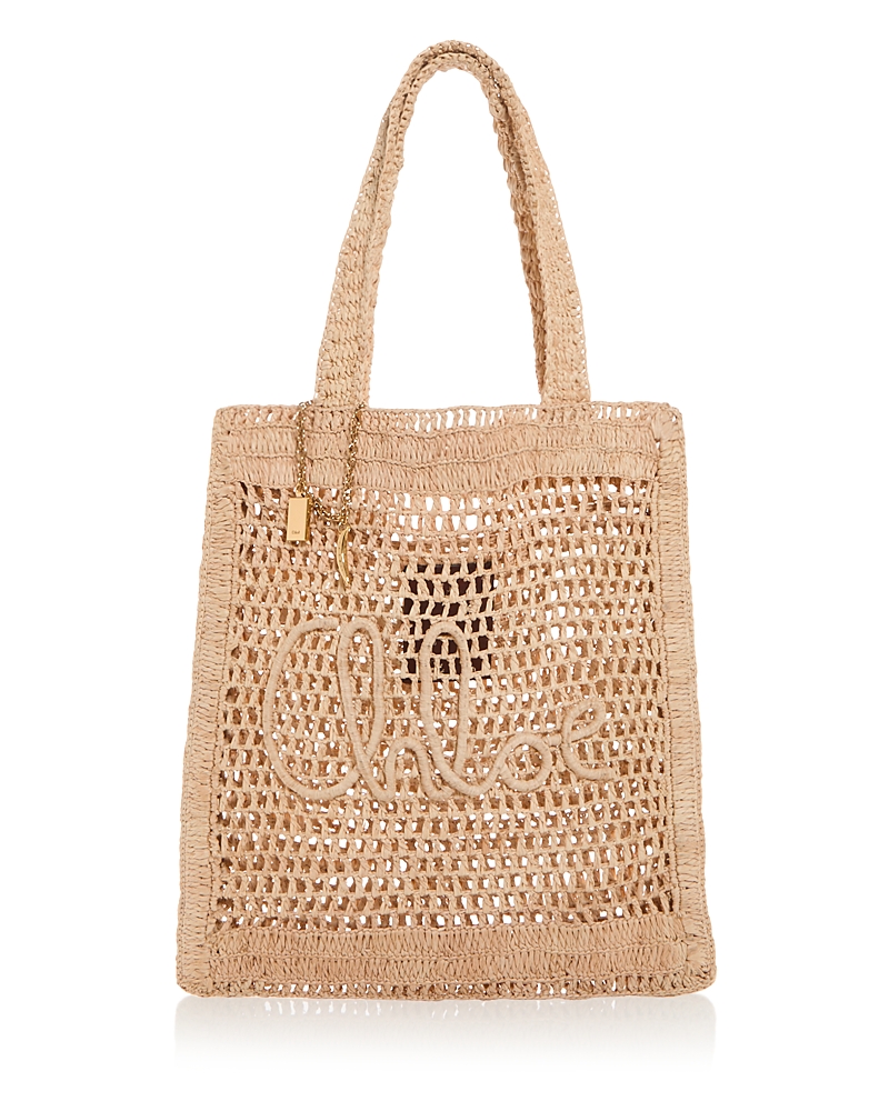 Chloe Summer Banana Raffia Tote · OS