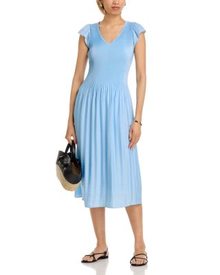 Flutter Sleeve Midi Dress