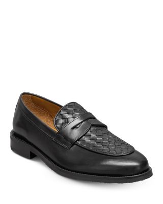 Men&#39;s Como Leather Woven Slip On Loafers