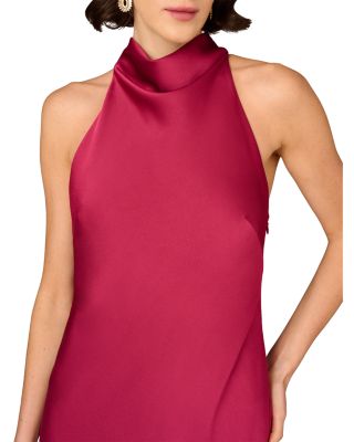 Crepe Back Satin Long Dress