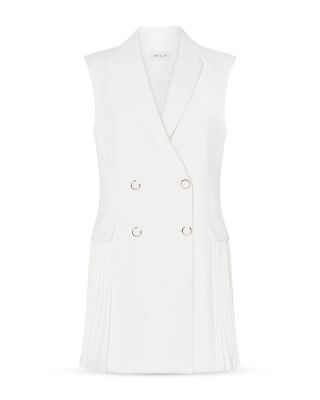 Cora Sleeveless Pleated Blazer Dress