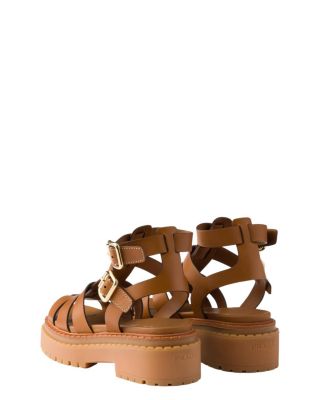  Women's Leather Sandals with Ankle Straps