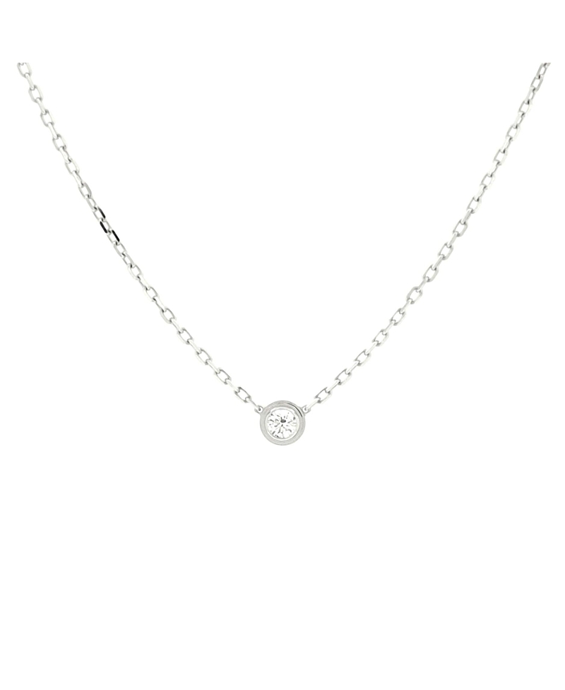 Pre-owned Pre-owned Cartier Cartier Small Cartier D'amour Pendant Necklace 18k White Gold With Diamond