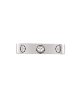 Pre-Owned Cartier - Love Wedding Band 1 Diamond Ring 18K White Gold with Diamond