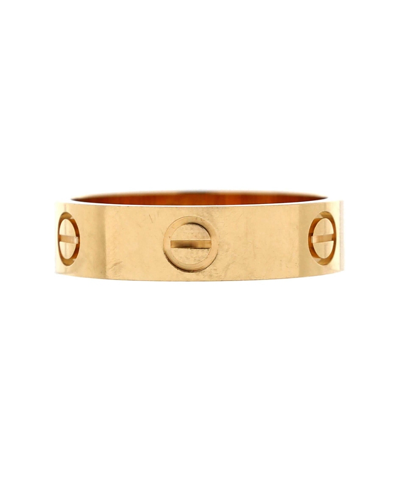 Pre-owned Pre-owned Cartier Cartier Love Band Ring 18k Rose Gold