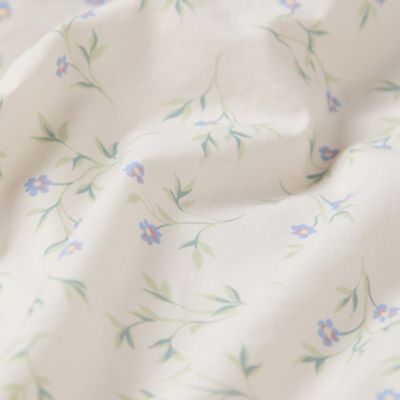 Spring Sprig Printed Cotton Flat Sheet, Full