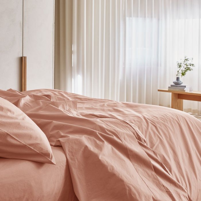 Washed Cotton Percale Duvet Cover