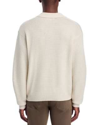 Textured Polo Sweater