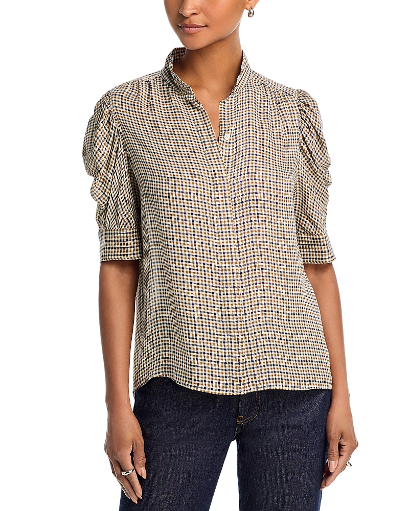 Frame The Houndstooth Gillian Silk Top
