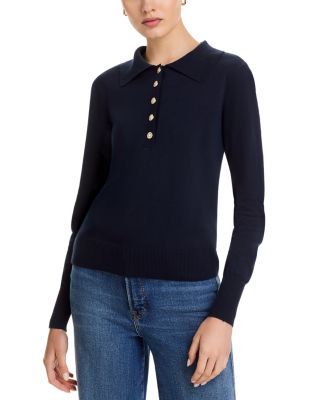 Ribbed Polo Sweater