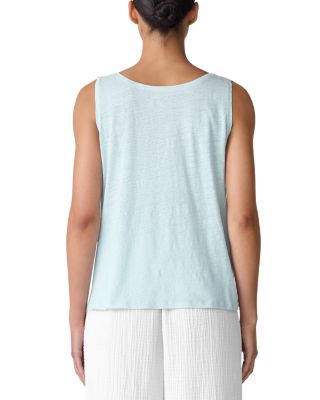 Scoop Neck Linen Tank Top