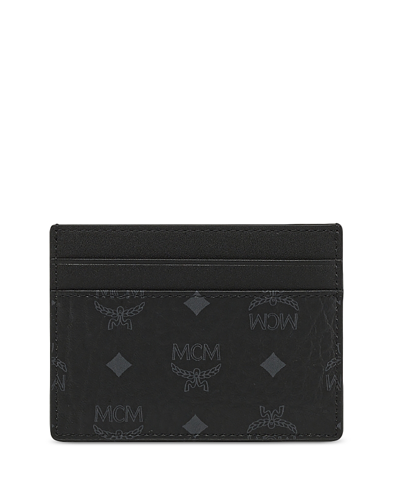 Mcm Visetos Money Clip Card Case In Black