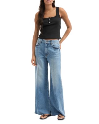 Kasey High Rise Wide Leg Jeans in Dusted Glare