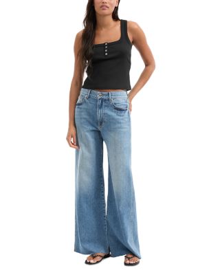 Kasey High Rise Wide Leg Jeans in Dusted Glare