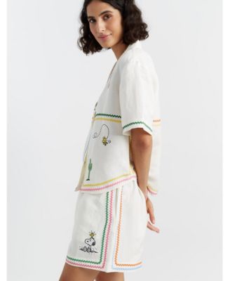 Women's Linen-Cotton Peanuts Vacation Shirt