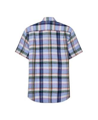  Morgan Plaid Linen Short Sleeve Shirt