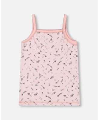  Girls' Printed Organic Cotton Flowers Tank Top - Little Kid, Big Kid