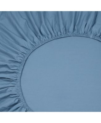 Washed Cotton Percale Fitted Sheet, Queen