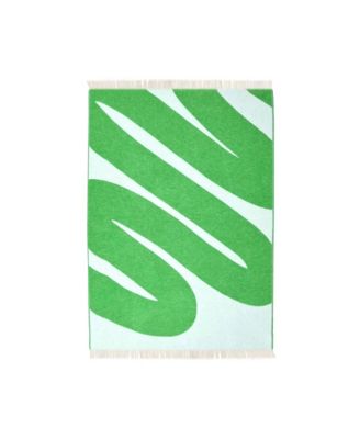 Swirl Cobalt Blanket, 4.25&#39; x 6.5&#39;