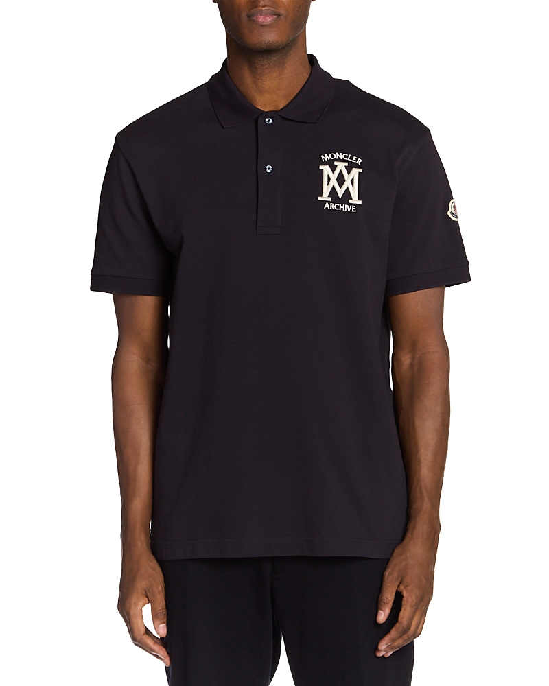 Moncler Short Sleeve Logo Polo Shirt