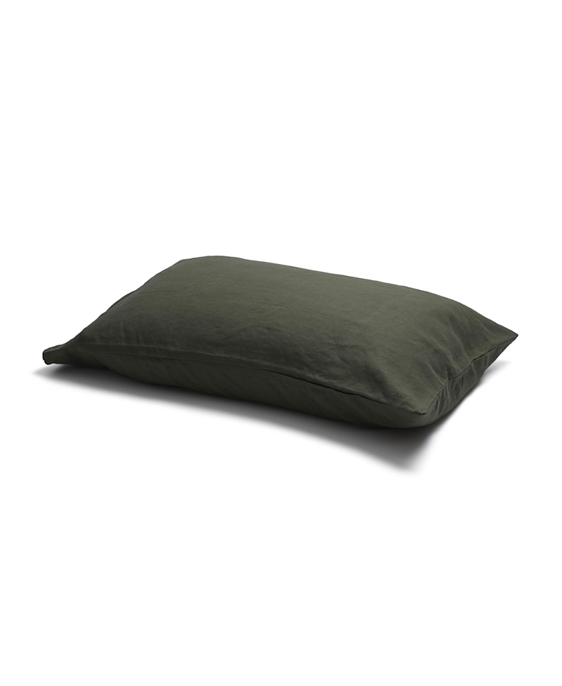 Piglet In Bed Plain Linen Pillowcase Pair, Square