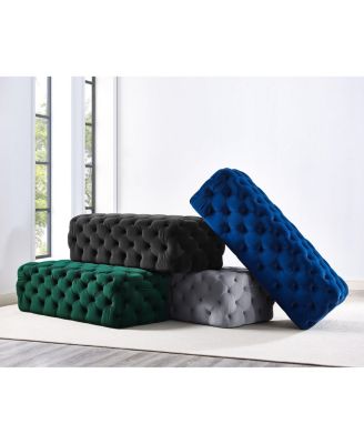 Kaylee Velvet Ottoman