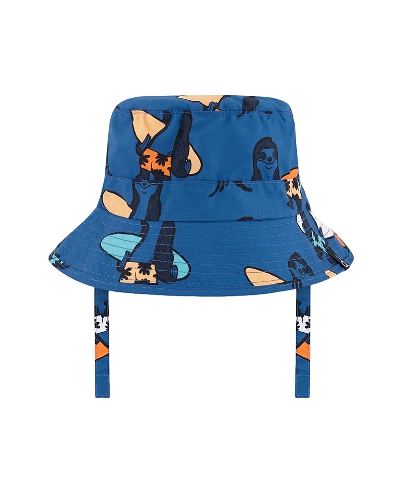 Deux Par Deux Boys' Printed Beach Hat - Baby, Little Kid In Blue