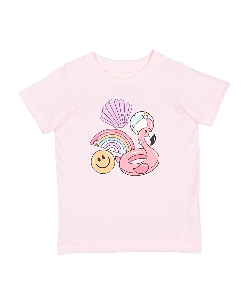 Sweet Wink Girls' Summer Fun Short Sleeve T-shirt - Baby, Little Kid, Big Kid In Pink
