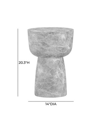  Charra Marble Indoor/Outdoor Side Table