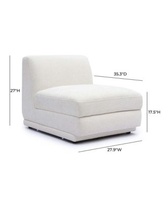 Perry Chenille Modular Armless Chair
